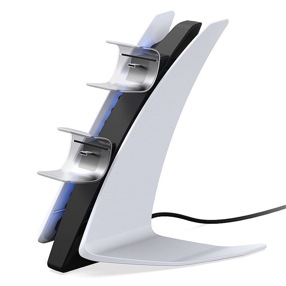 DOBE TP5-0557 For PS5 Controller Charging Station Dual Gamepad Charging Stand with Blue Ambient Light DOBE TP5-0557 For PS5 Controller Charging Station Dual Gamepad Charging Stand with Blue Ambient Light